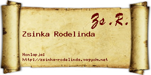 Zsinka Rodelinda névjegykártya