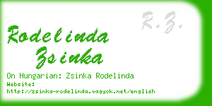 rodelinda zsinka business card